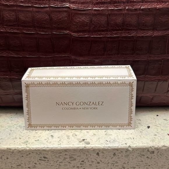 NANCY GONZALEZ PURPLE/PINK CROC EMBOSSED TOTE BAG - Picture 5 of 8